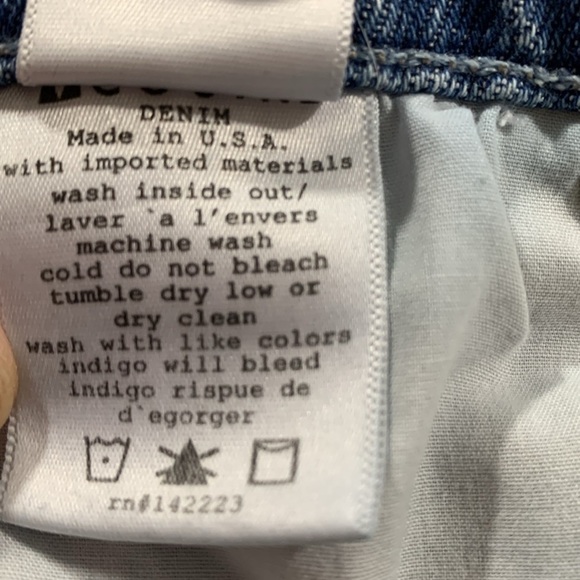 McGuire “Valletta Straight” Light Wash Fringed Hem Straight Crop Jeans size 27 - Picture 13 of 13